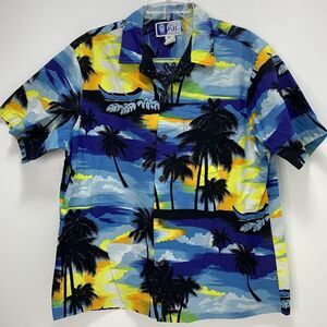Vintage RJC LTD Men's Hawaiian Shirt Size XL Made In Hawaii USA Tropical Bright